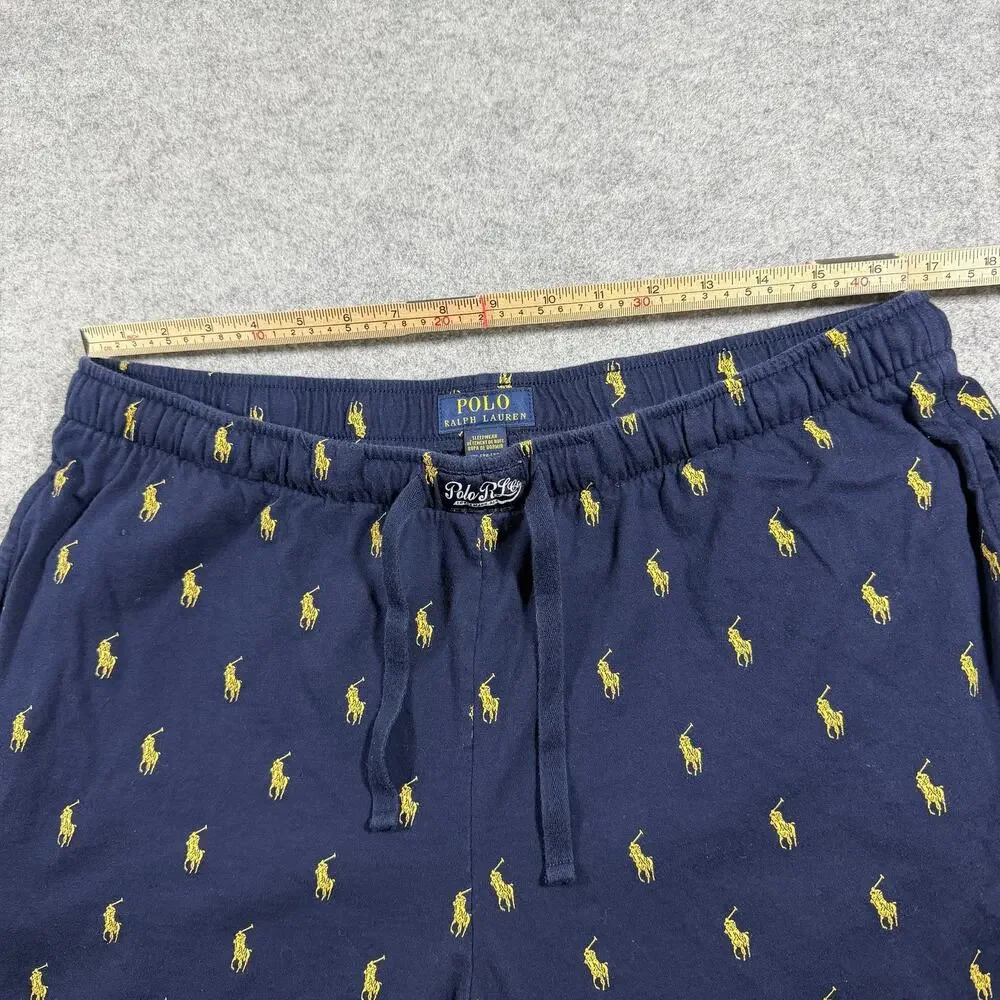 Polo Ralph Lauren Sleepwear Pant Mens XL Navy Allover Pony Print Lounge Pajama
